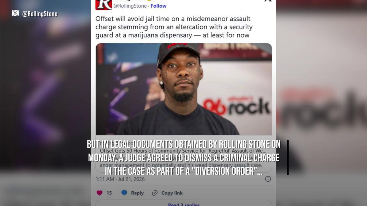 Video thumbnail for NEWS OF THE WEEK: Offset avoids jail time over security guard assault charge.