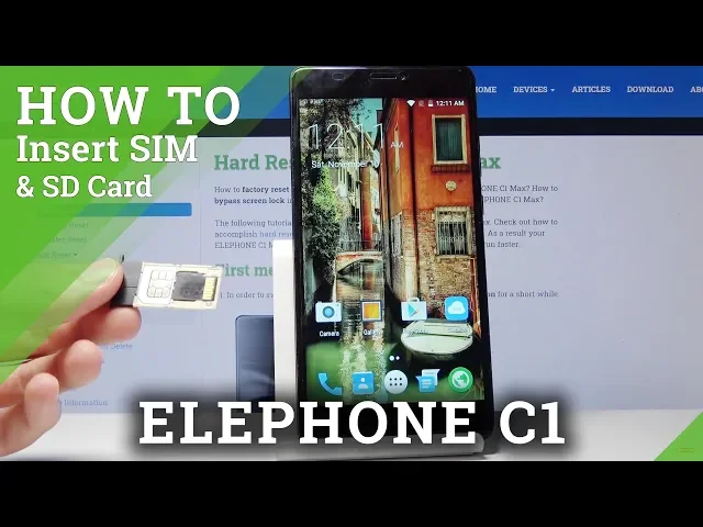 Video thumbnail for How to Install Micro SIM  in ELEPHONE C1 Max - Insert Micro SD