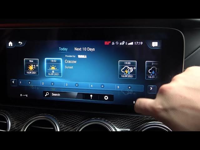 Video thumbnail for How to Check Weather in Mercedes E Class MBUX Media System - See Weather Forecast in Mercedes AMG