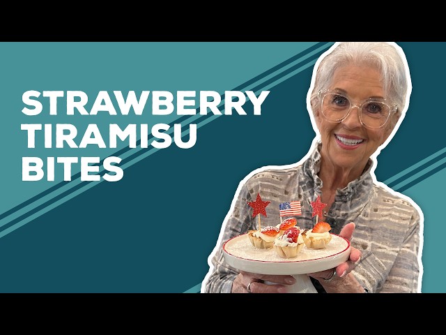Video thumbnail for Love & Best Dishes: Strawberry Tiramisu Bites Recipe | Easy 4th of July Dessert Ideas