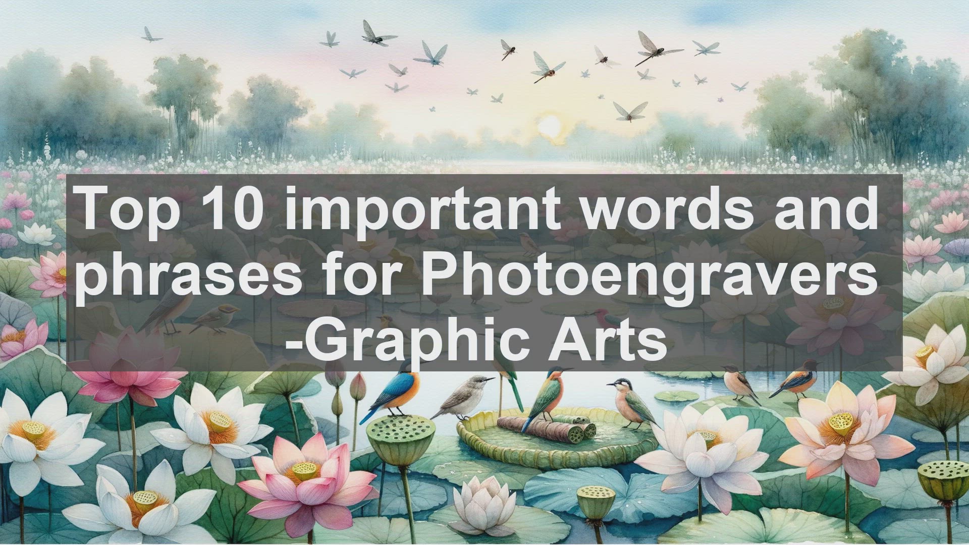 'Video thumbnail for Top 10 important words and phrases for Photoengravers Graphic Arts'