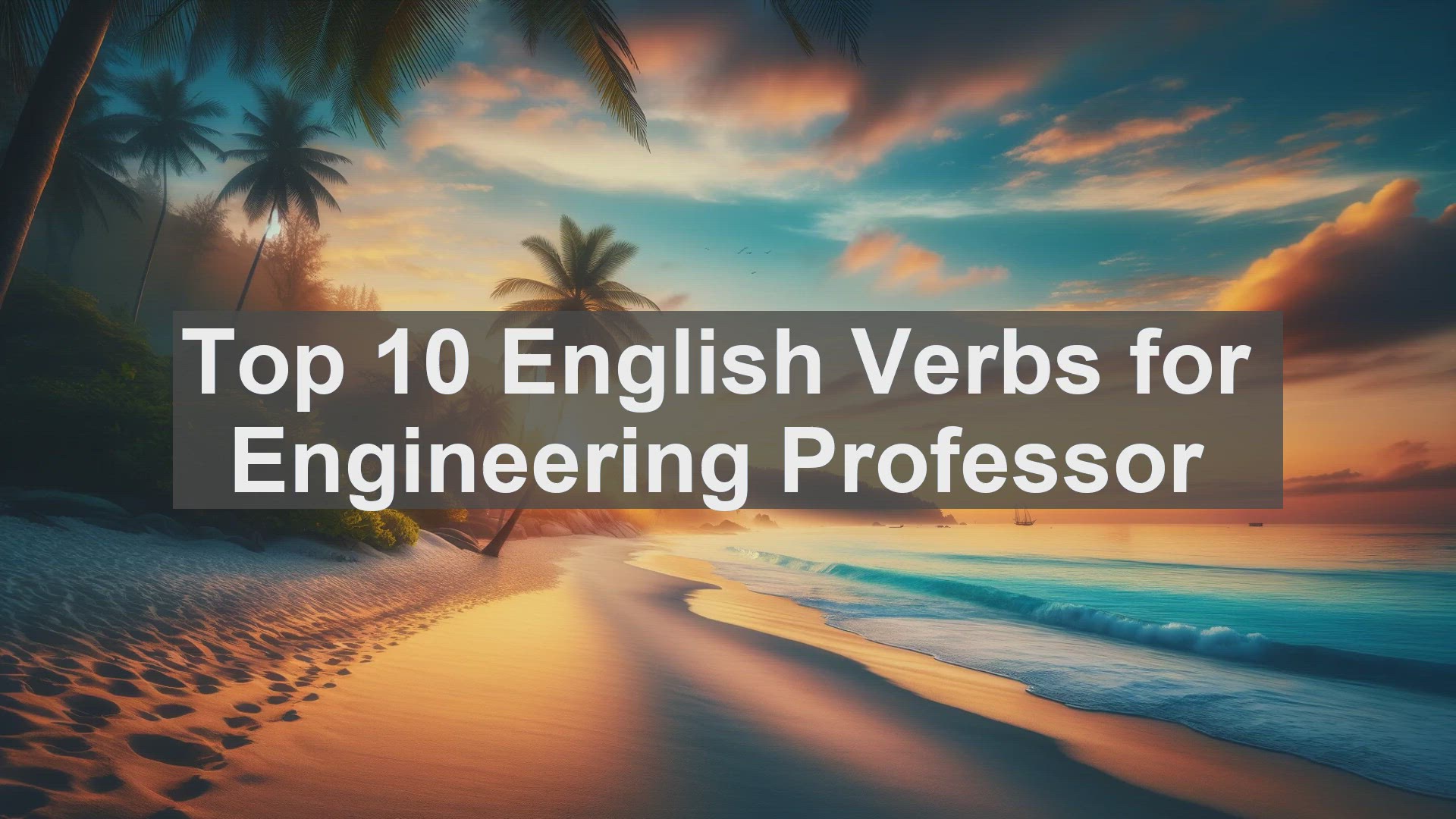 'Video thumbnail for Top 10 English Verbs for Engineering Professor'