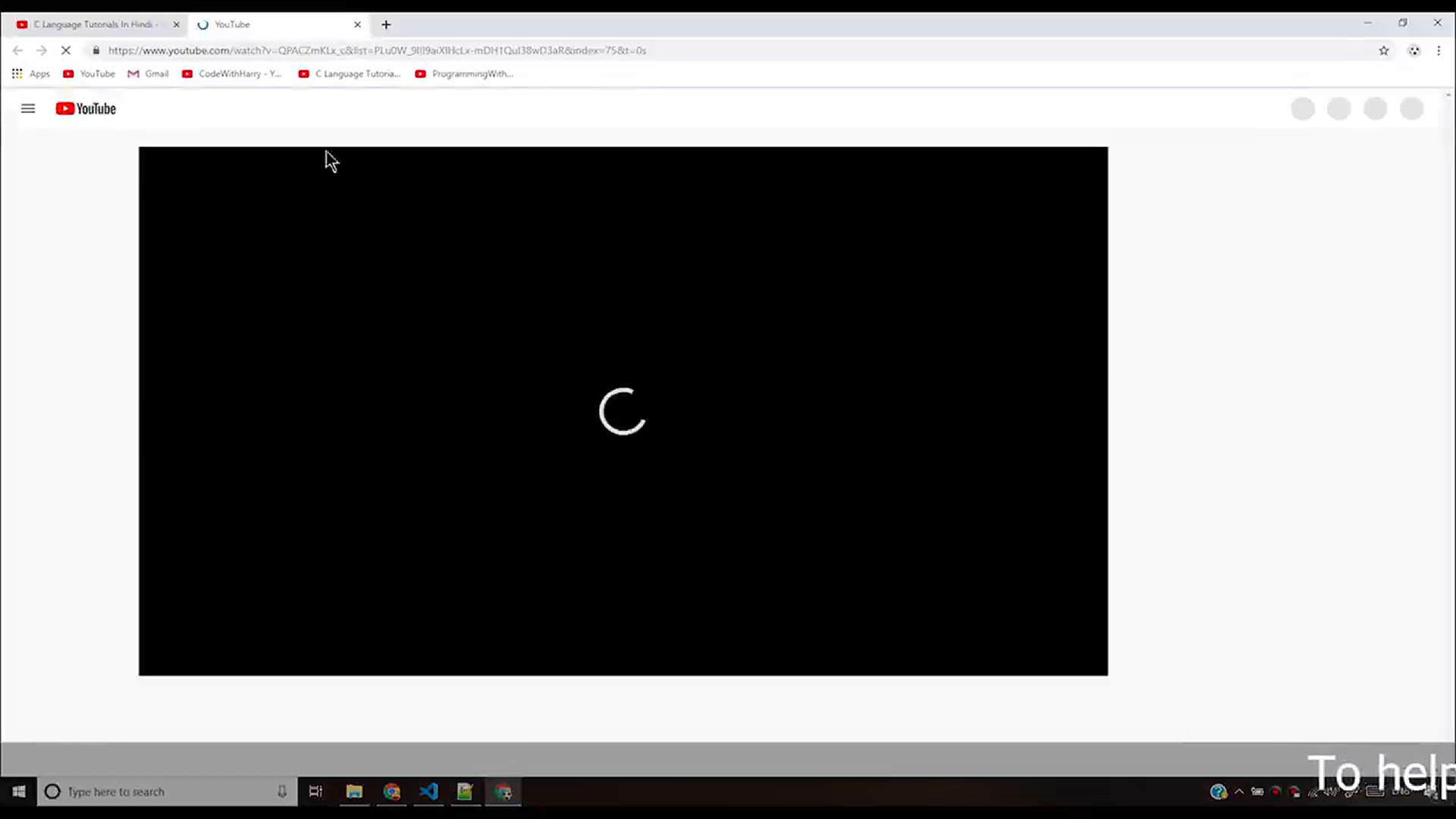 'Video thumbnail for Area of Circle In C Exercise 14 Solution_ C Tutorial In Hindi #76'