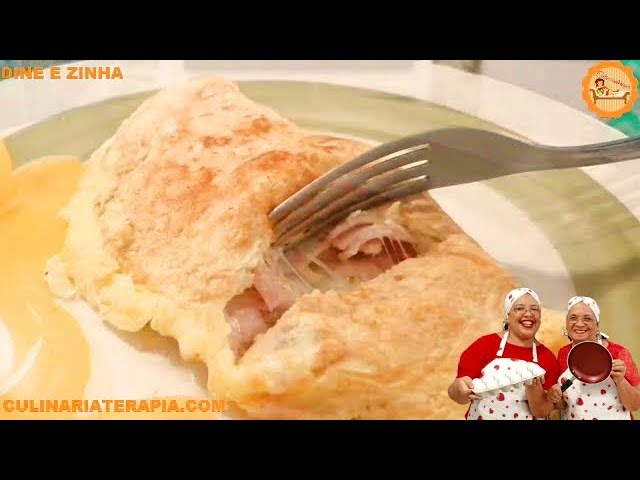 'Video thumbnail for Omeletes para Café da Manhã Almoço e Jantar - Como Fazer Omelete - Dine e Zinha'