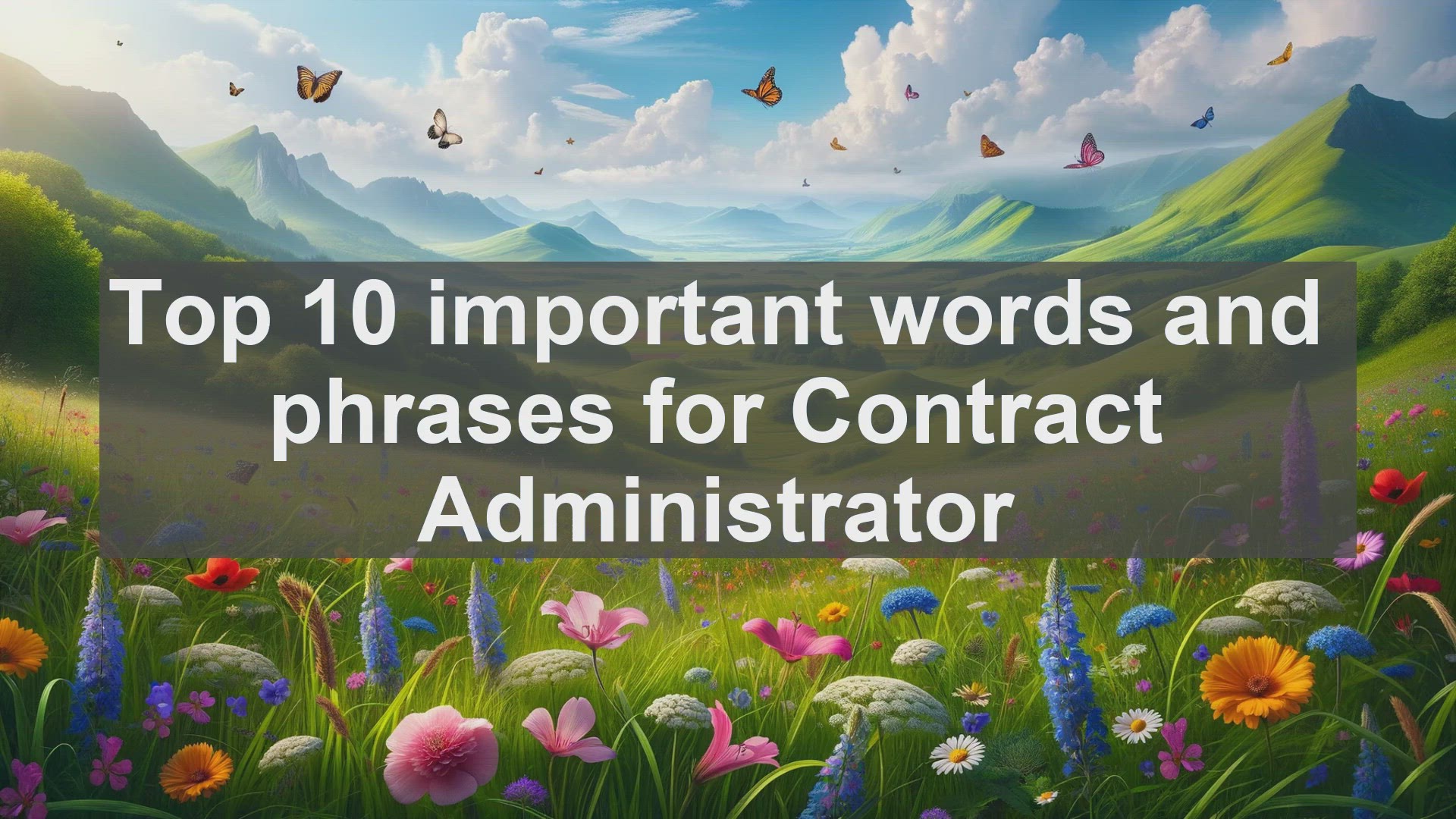 'Video thumbnail for Top 10 important words and phrases for Contract Administrator'