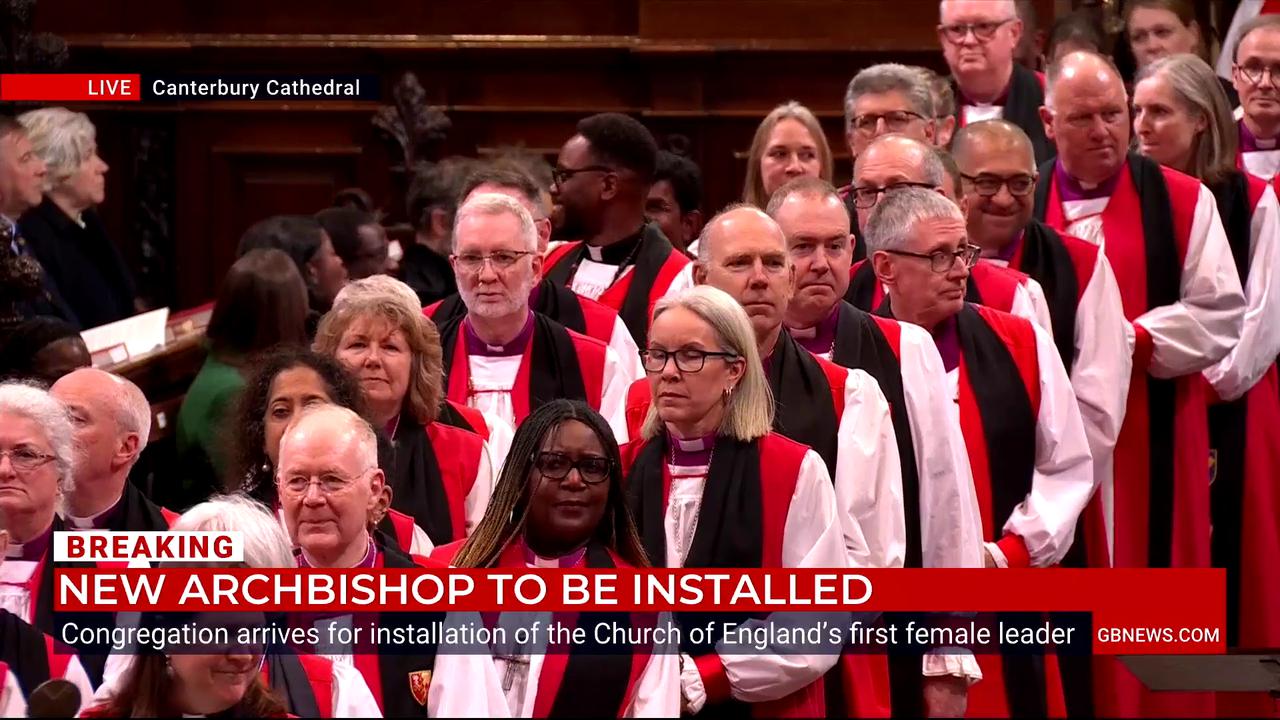 Video thumbnail for WATCH: Congregation gathers at Canterbury Cathedral for installation of new Archbishop