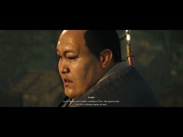 Video thumbnail for Assassins Creed Shadows - The Price of Rice: Meet with Kuma Cutscene (Daikan Imposters) Gameplay