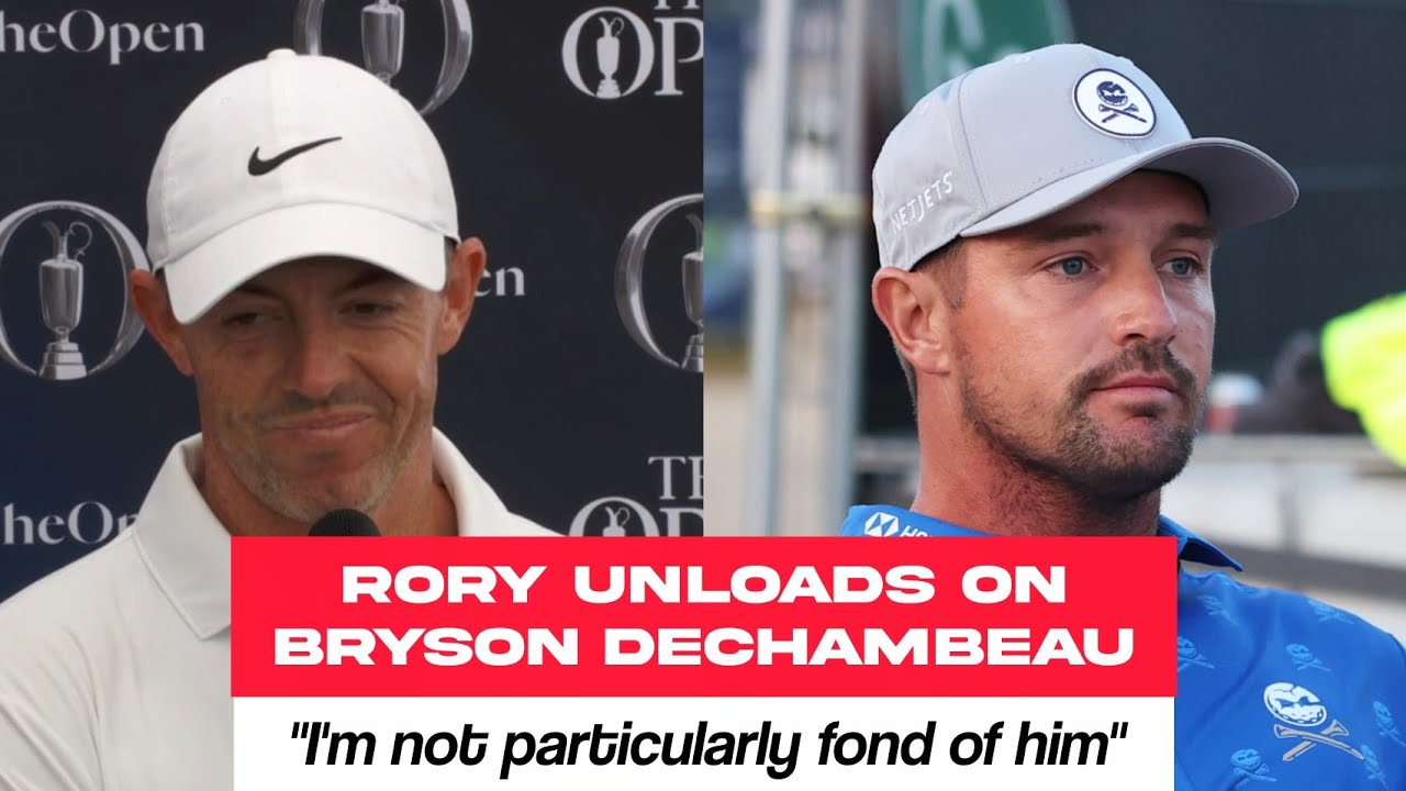 Video thumbnail for Rory McIlroy unloads on Bryson DeChambeau after Open cheating incident