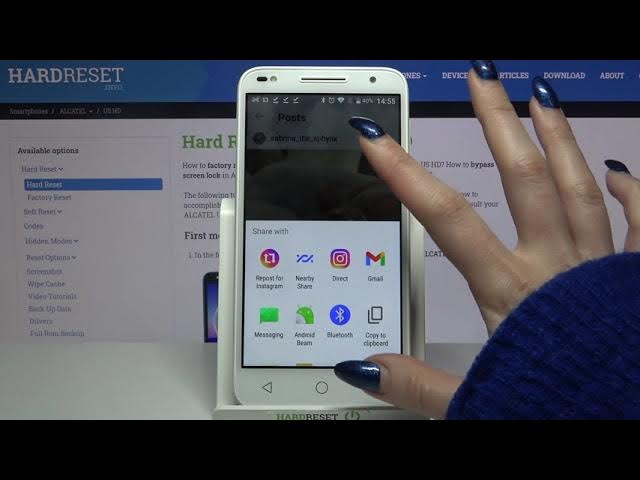 Video thumbnail for How to Use Repost for Instagram on Alcatel - Download Photo from Instagram to Alcatel U5 HD Gallery