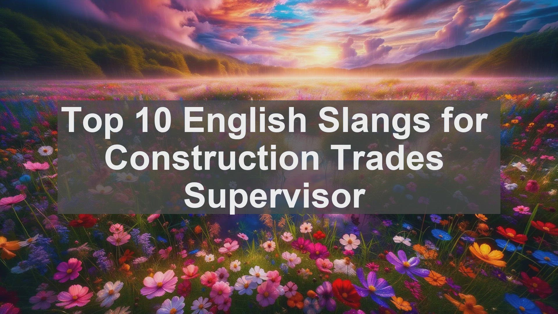'Video thumbnail for Top 10 English Slangs for Construction Trades Supervisor'