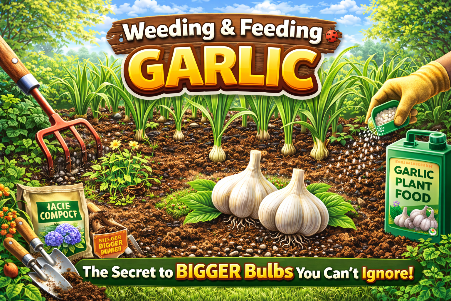 Video thumbnail for Weeding & Feeding Garlic The Secret to BIGGER Bulbs You Can’t Ignore!