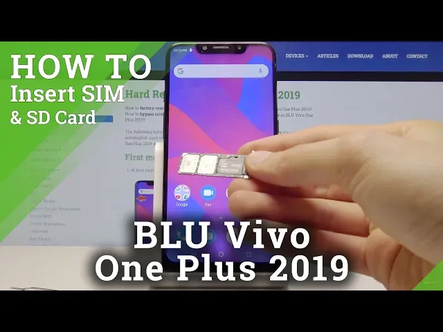 Video thumbnail for How to Insert Nano SIM & Micro SD BLU Vivo One Plus 2019 – Install Cards