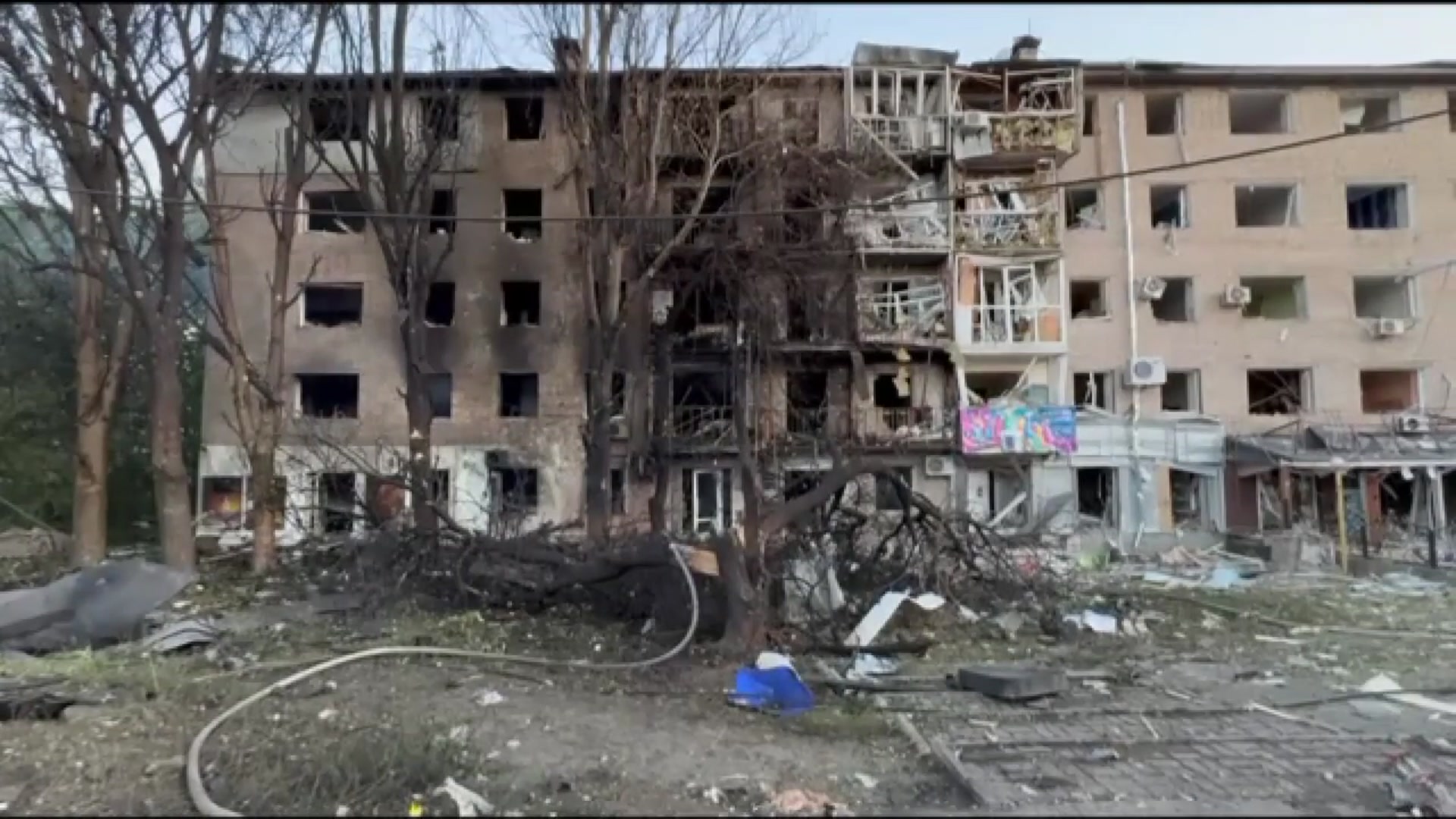 'Video thumbnail for At least three people dead, dozens others injured in Ukraine as Russia launches massive attack'