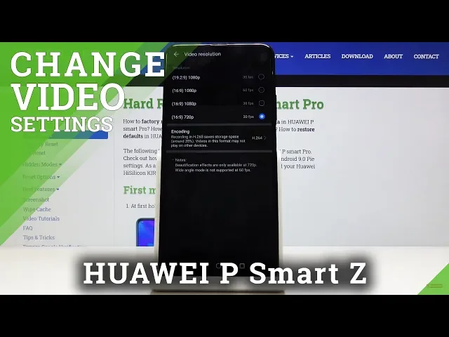 Video thumbnail for How to Change Video Resolution in HUAWEI P Smart Z – High Quality Videos