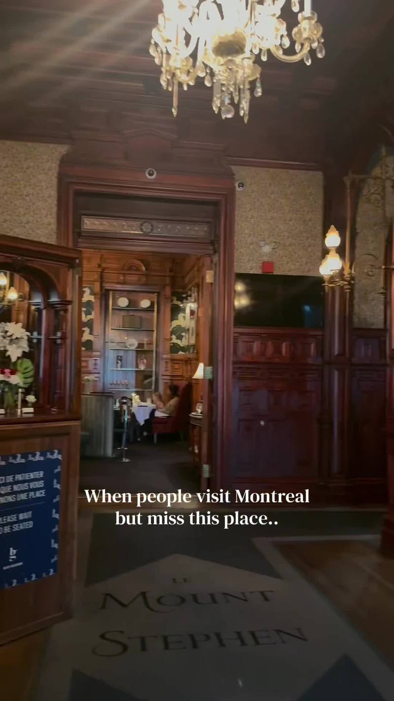 Video thumbnail for Elegant Bar George inside Historic Mount Stephen Montreal