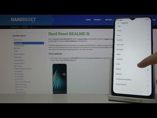 Video thumbnail for Listen to all Default Ringtones on REALME 5I - Ringtone List