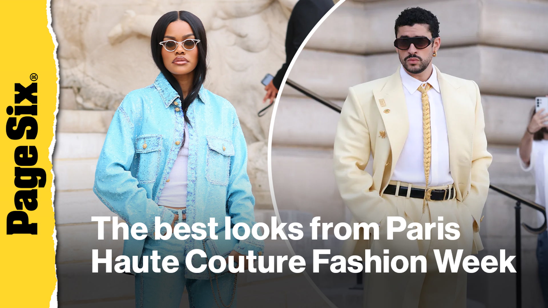 Video thumbnail for The best celebrity fashion from Paris Haute Couture Fashion Week July 2026: Teyana Taylor, Bad Bunny, more