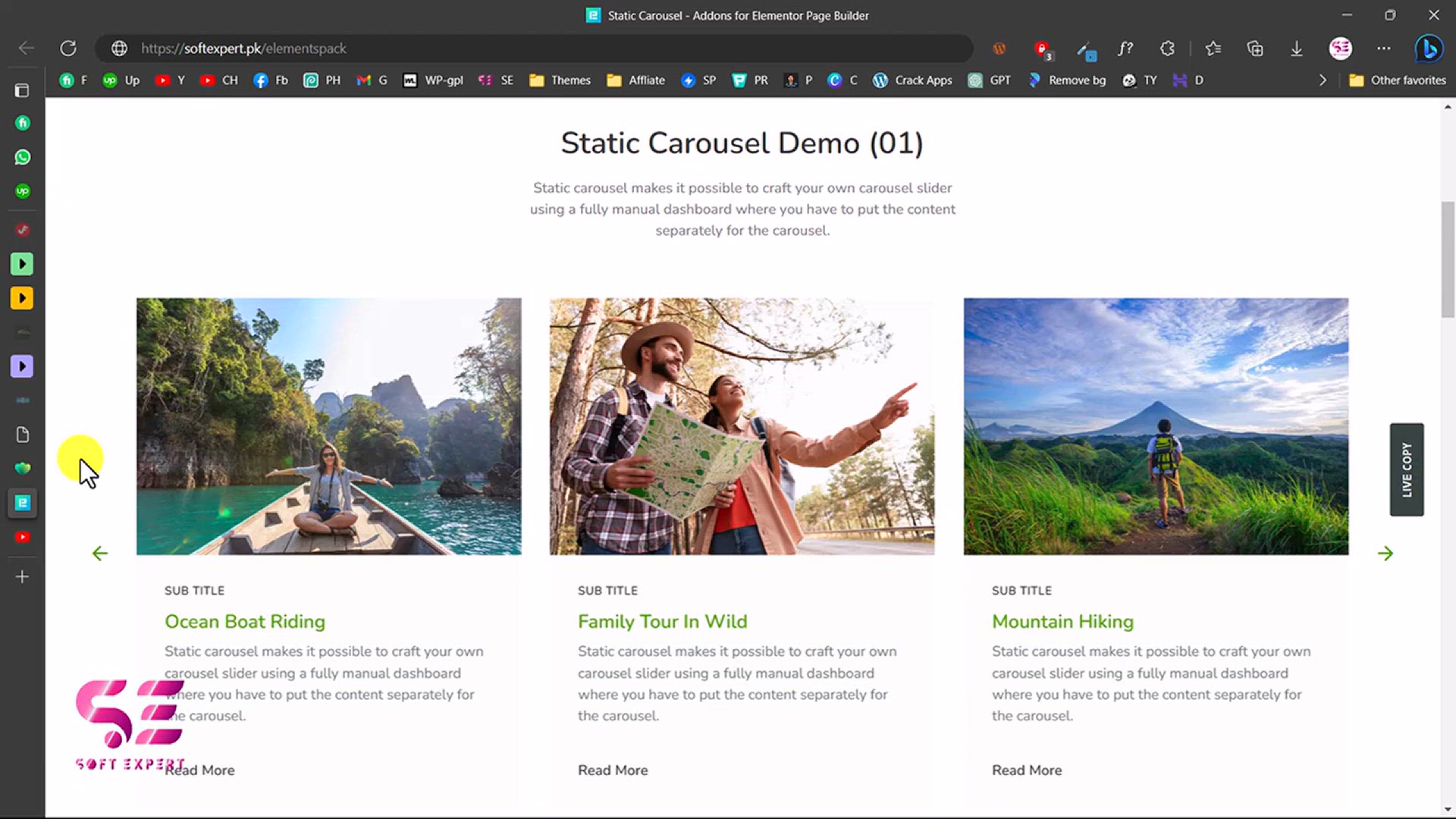 'Video thumbnail for How to make a Static Content Slider in Elementor For FREE - Card Carousel'