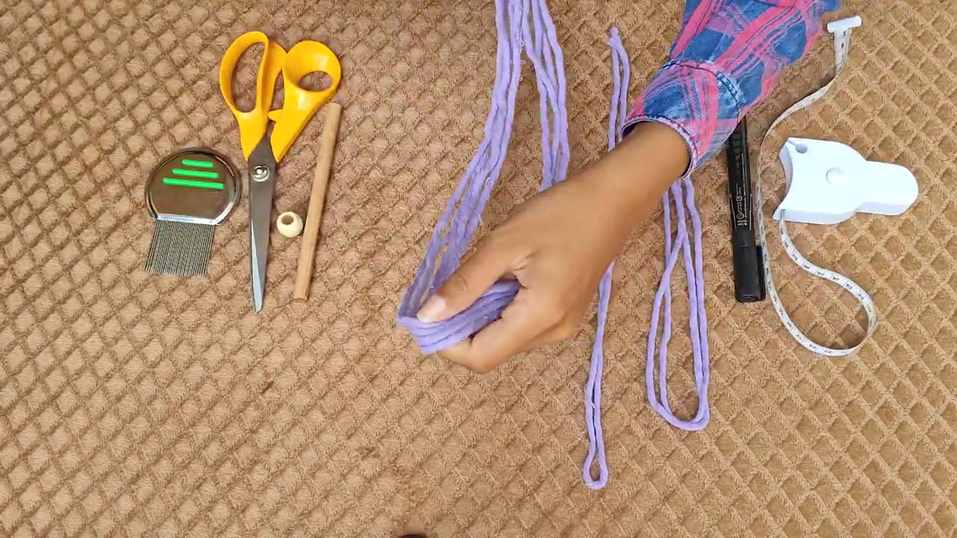 Video thumbnail for Handmade Macrame Car Charm _ Cute Rearview Mirror Hanging