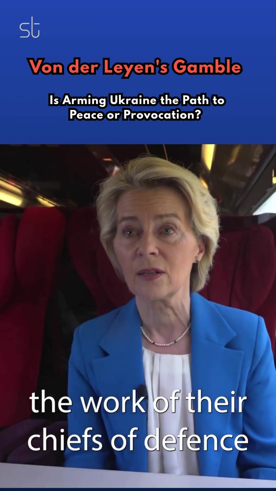 'Video thumbnail for Von der Leyen's Gamble: Is Arming Ukraine the Path to Peace or Provocation? #ukraine #ukrainewar'