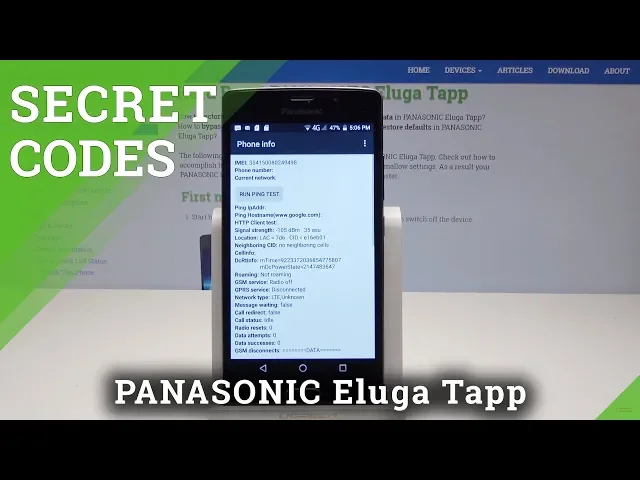 Video thumbnail for Secret Codes PANASONIC Eluga Tapp - Enable Hidden Modes