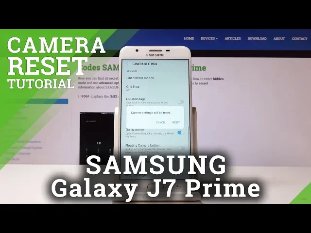 Video thumbnail for How to Fix Camera Settings in SAMSUNG Galaxy J7 Prime - Reset Camera