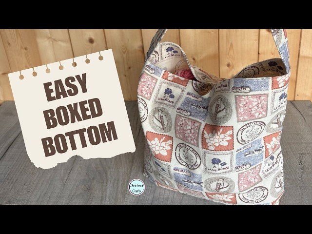 Video thumbnail for How to Make a Bucket Bag for Beginners | Easy Box Bottom & Button Loop