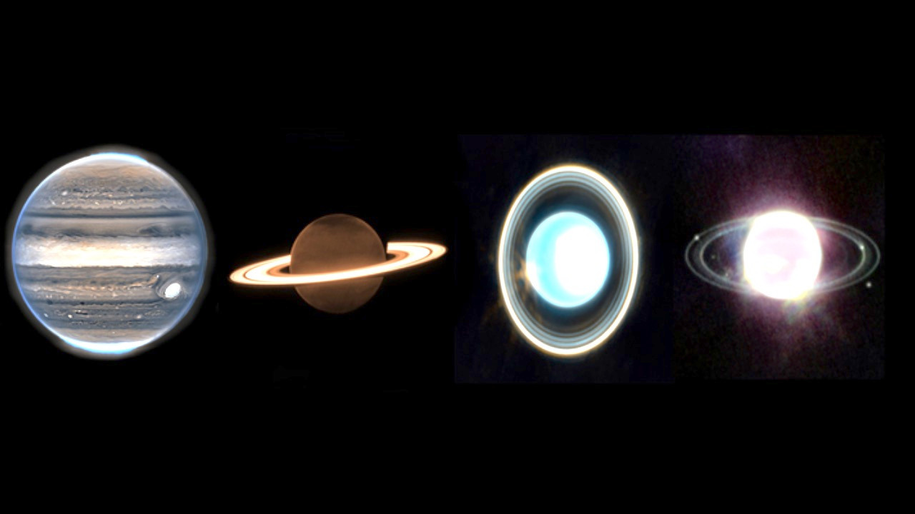 Video thumbnail for In 2023: JWST finished imaging the solar system's four largest planets