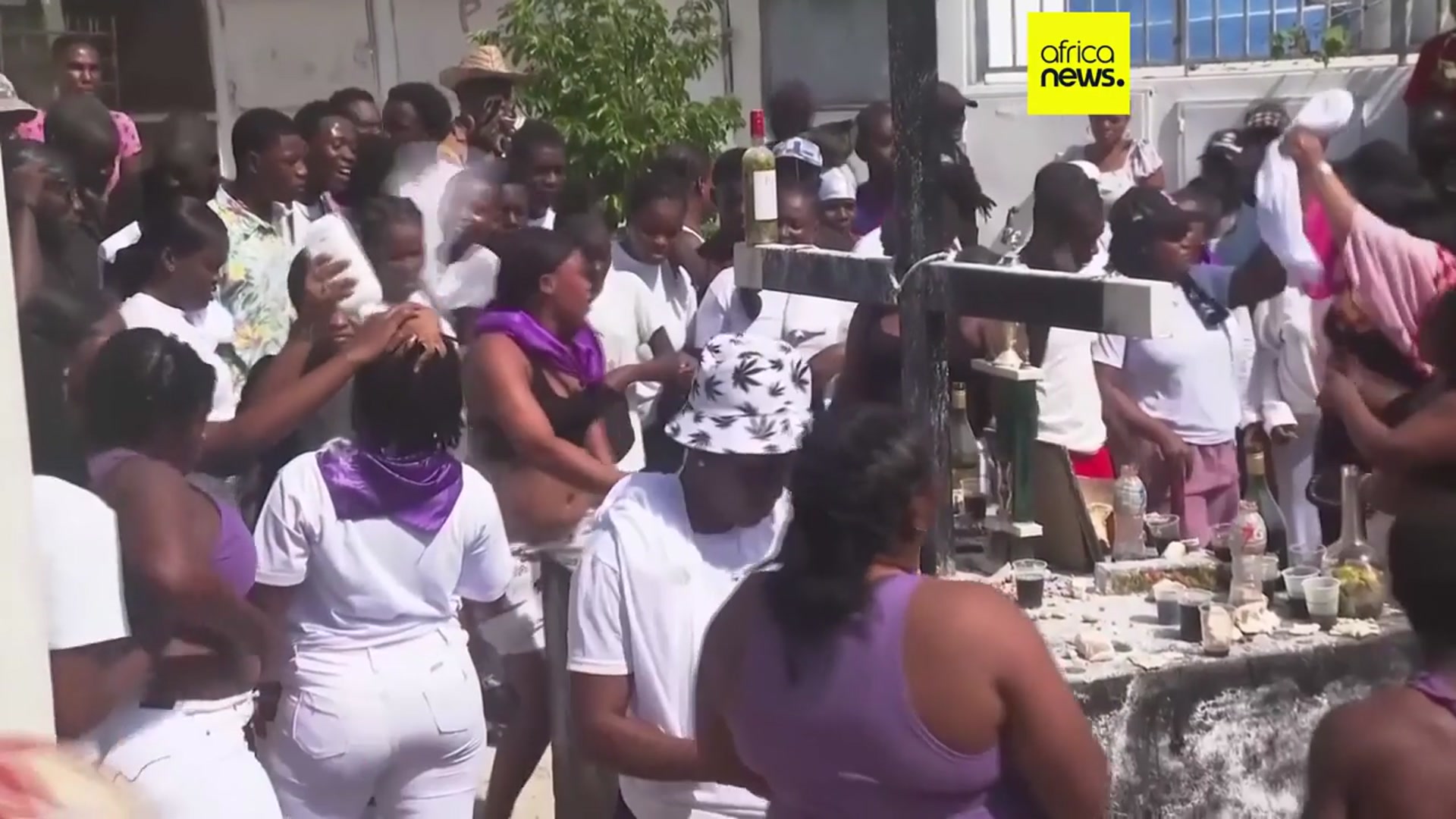 'Video thumbnail for Hundreds of voodoo worshipers mark Day of the Dead in Haiti'