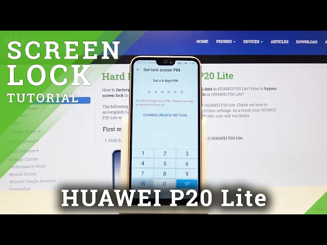 Video thumbnail for How to Set Up Screen Lock in HUAWEI P20 Lite – Lock Method
