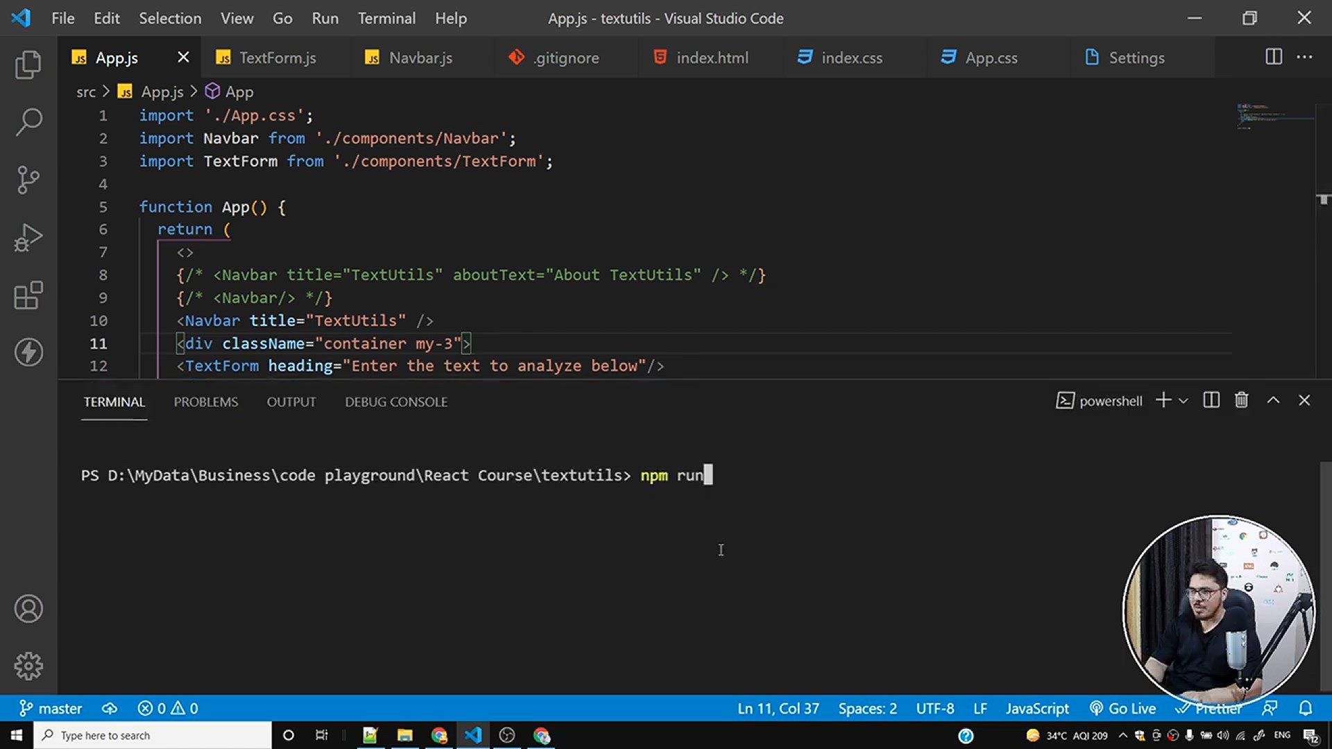 'Video thumbnail for Adding more Logic to TextUtils _ Complete React Course in Hindi #8'