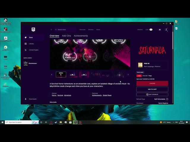 Video thumbnail for How To Claim Saturnalia For Free On Epic Games Store