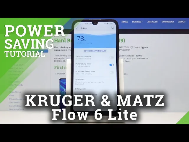 Video thumbnail for How to Save Charge on KRUGER & MATZ Flow 6 Lite - Battery Saving Mode