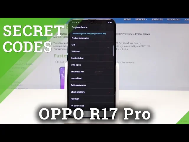 Video thumbnail for Secret Codes for OPPO R17 Pro - Enable Hidden Modes