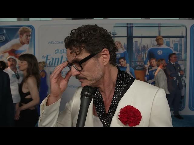 Video thumbnail for Pedro Pascal interview Fantastic 4 First Steps premiere