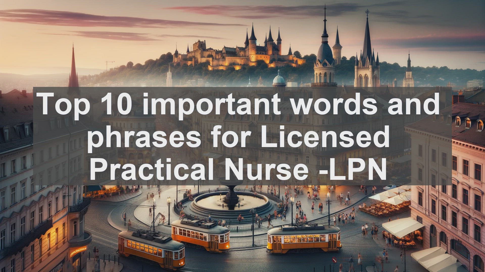 'Video thumbnail for Top 10 important words and phrases for Licensed Practical Nurse LPN'