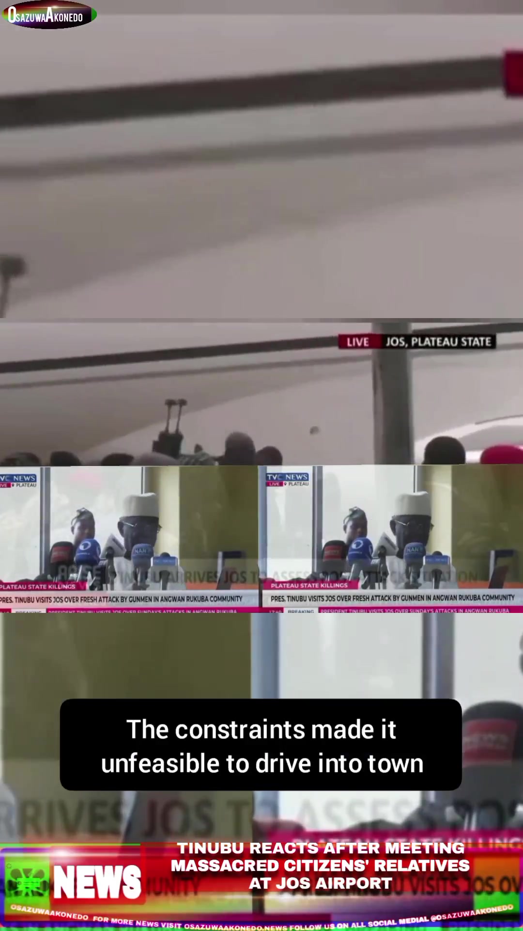 Video thumbnail for Tinubu Reacts After Meeting Massacred Citizens’ Relatives At Jos Airport
