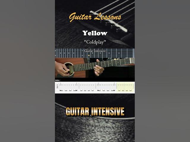 Video thumbnail for Yellow - Coldplay | EASY Guitar Lessons TAB - Guitar Tutorial  #chordgitar