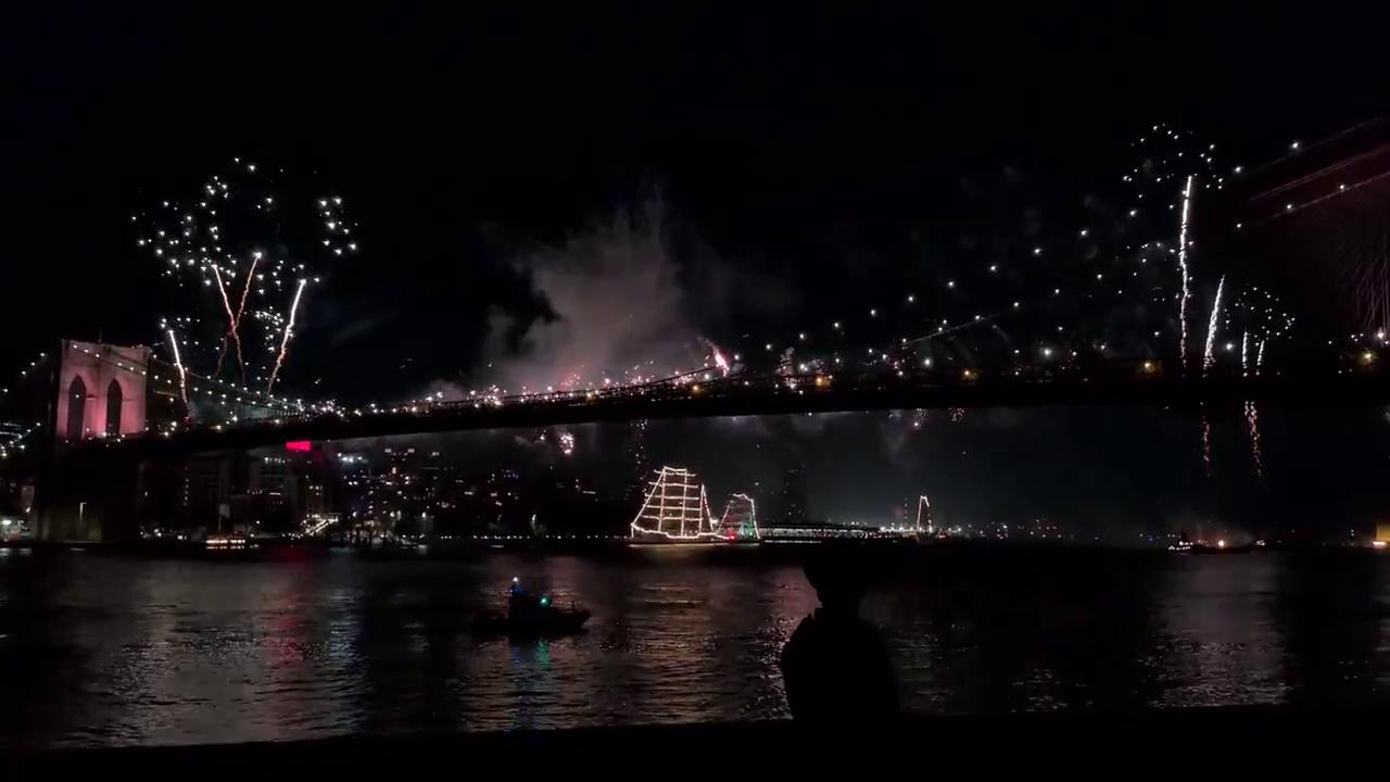 Video thumbnail for US: Macy’s 50th Independence Day Fireworks Show Marks America’s 250th Anniversary.