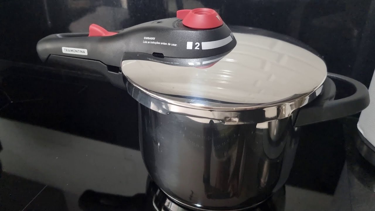 Video thumbnail for Panela de pressão Solar Tramontina Inox é boa? Avaliação após 1 ano de uso