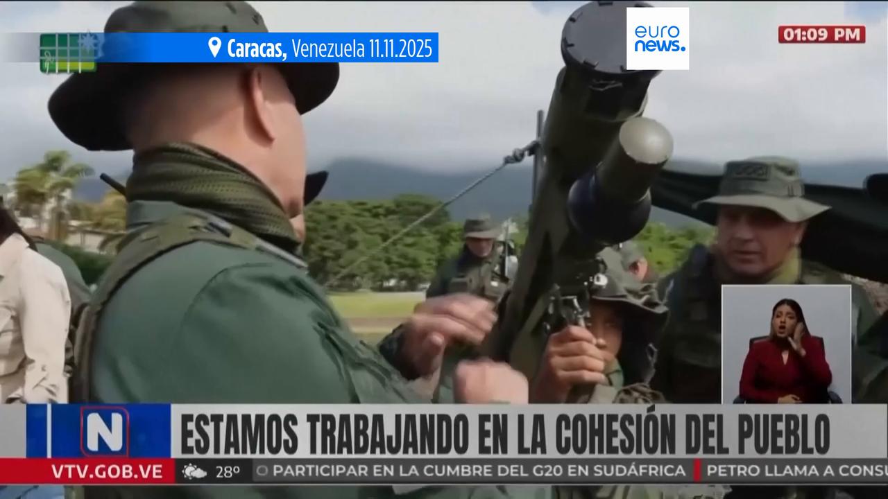 'Video thumbnail for Venezuela carries out military exercises amid fears of US strikes'
