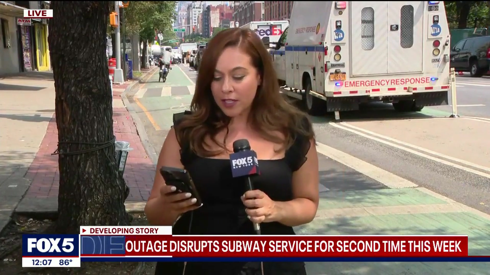 'Video thumbnail for Power outage disrupts NYC subway service for second time in one week'