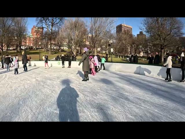 'Video thumbnail for ICE SKATING 4K Boston Common Frog Pond🐸🐸🐸⛸️⛸️⛸️⛸️⛸️⛸️🚆🚉🚅🚄'