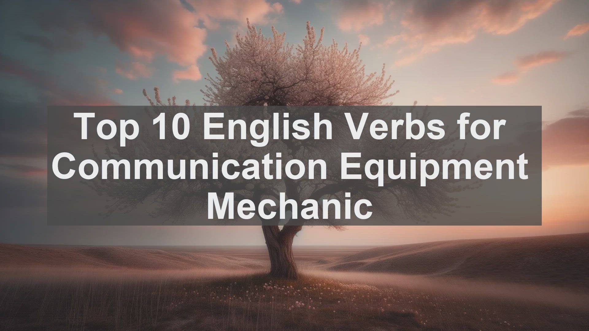 'Video thumbnail for Top 10 English Verbs for Communication Equipment Mechanic'