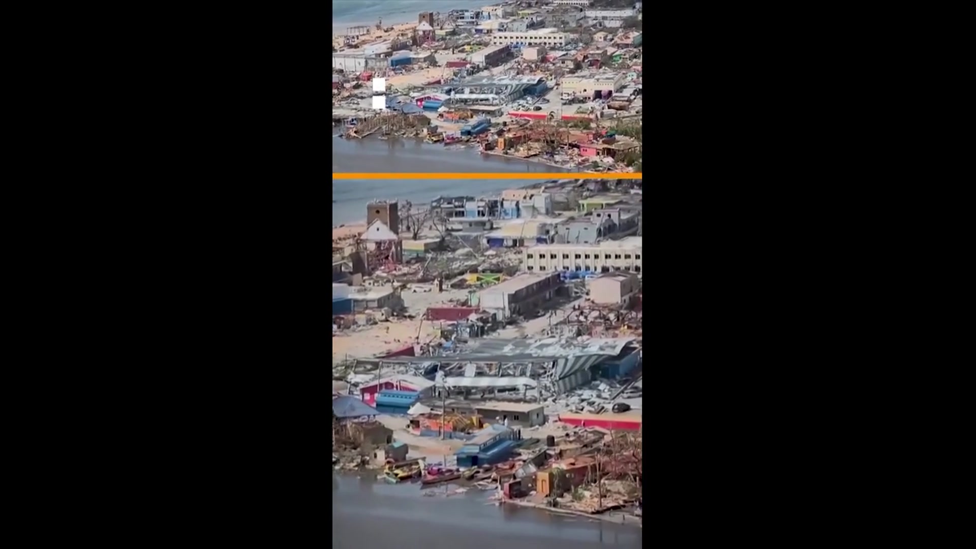 'Video thumbnail for Aerial footage reveals widespread destruction from Hurricane Melissa'