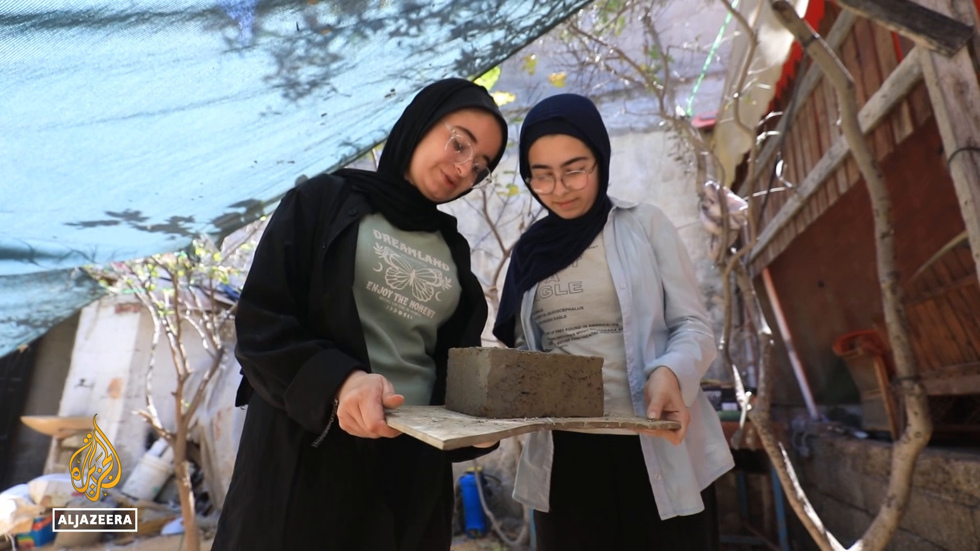 Video thumbnail for From destruction to innovation: Gaza teens turn war rubble into award-winning bricks