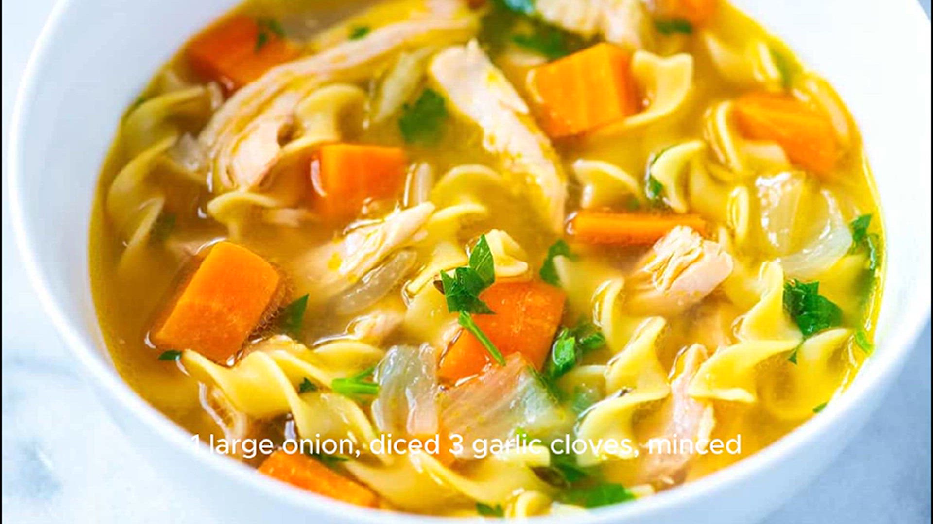 'Video thumbnail for Chicken Noodle Soup Recipe'