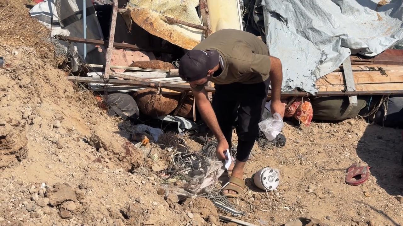 Video thumbnail for Israeli drone strike targets displaced family at Gaza port, 1 killed.