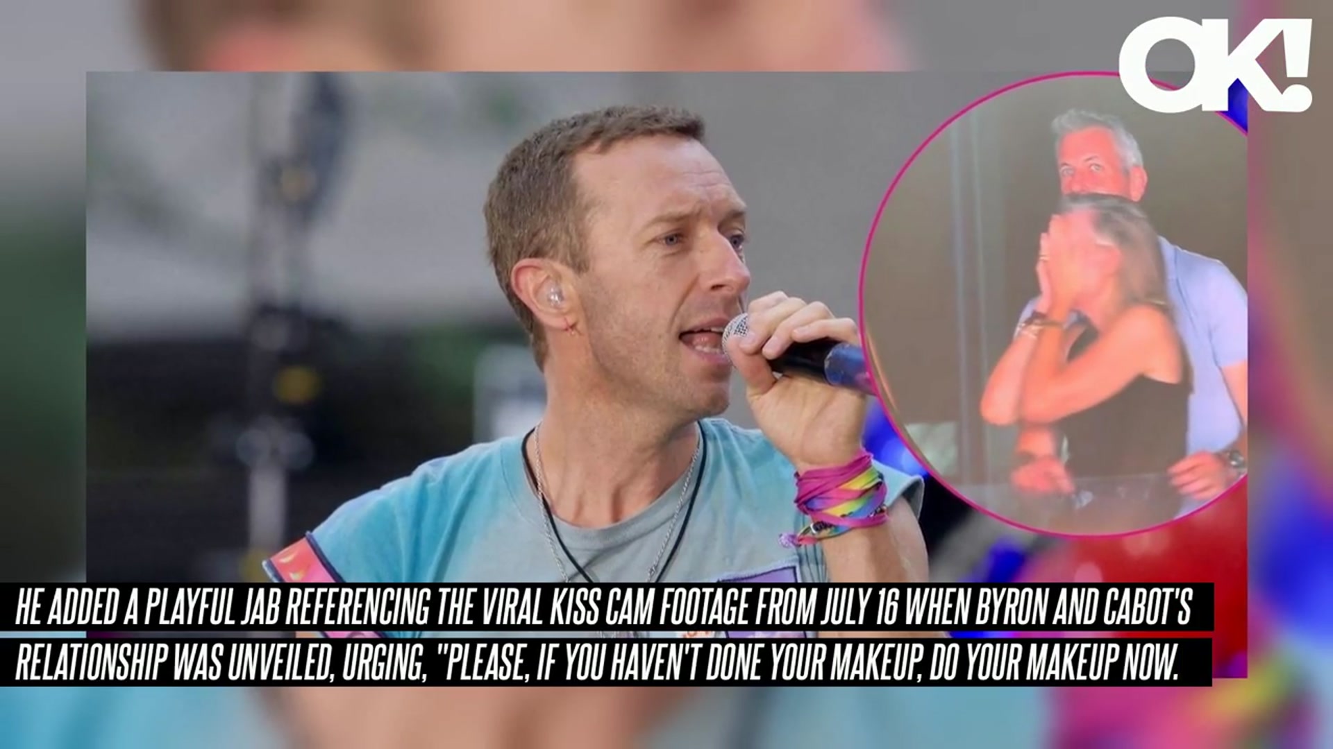 'Video thumbnail for Coldplay's Chris Martin Issues Cheeky Warning About Jumbotron After Astronomer CEO Scandal Blows Up'