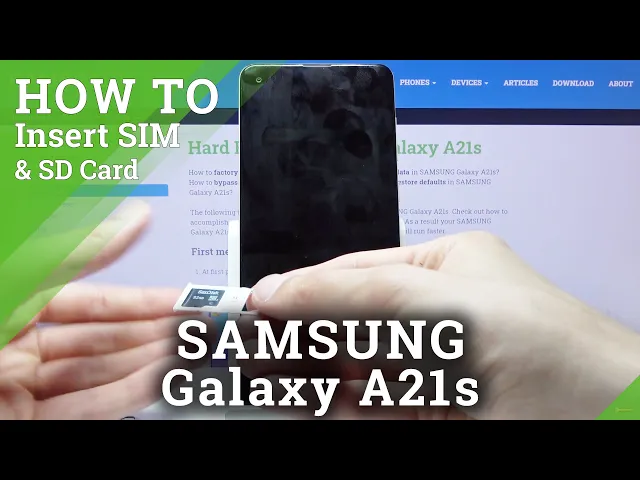 Video thumbnail for How to Insert Nano Sim Card in Samsung Galaxy A21s – Insert Micro SD